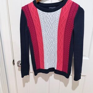 Tommy Hilfiger Colorblock Cable Knit Sweater, Size S